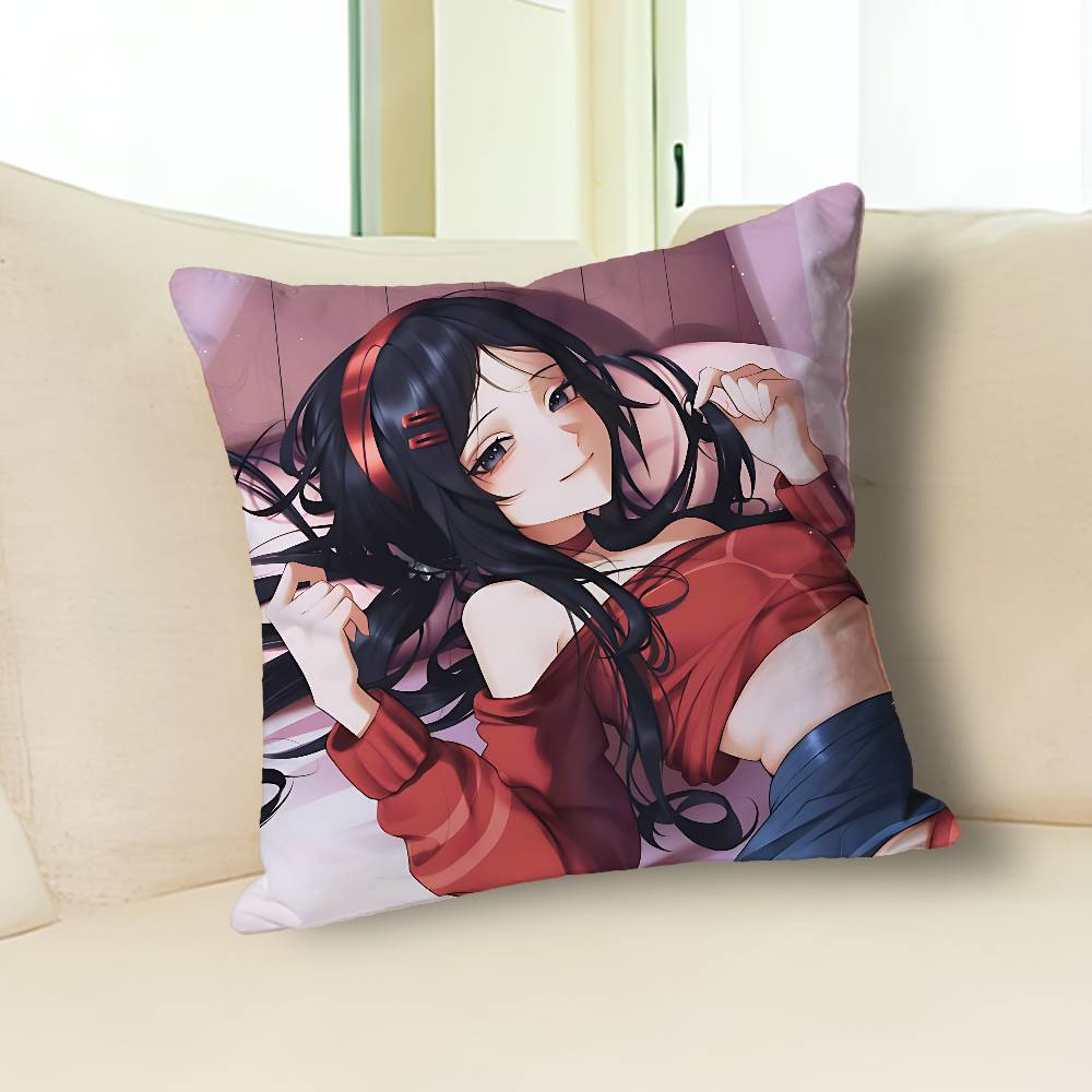 M-MiSide Cute Girl M-Mita Pillow Case Modern Home Decorative Cozy Plush Pillowcase For Living Room Bedroom Sofa
