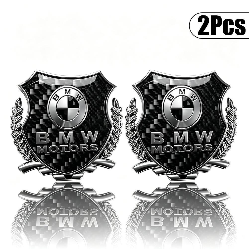 BBJM7 2Pcs 3D Metal BMW Badge Sticker Car Body Decorative Emblem Auto Exterior Accessories For BMW G80 G06 G07 G42 G14 G15 G16 F82 F20