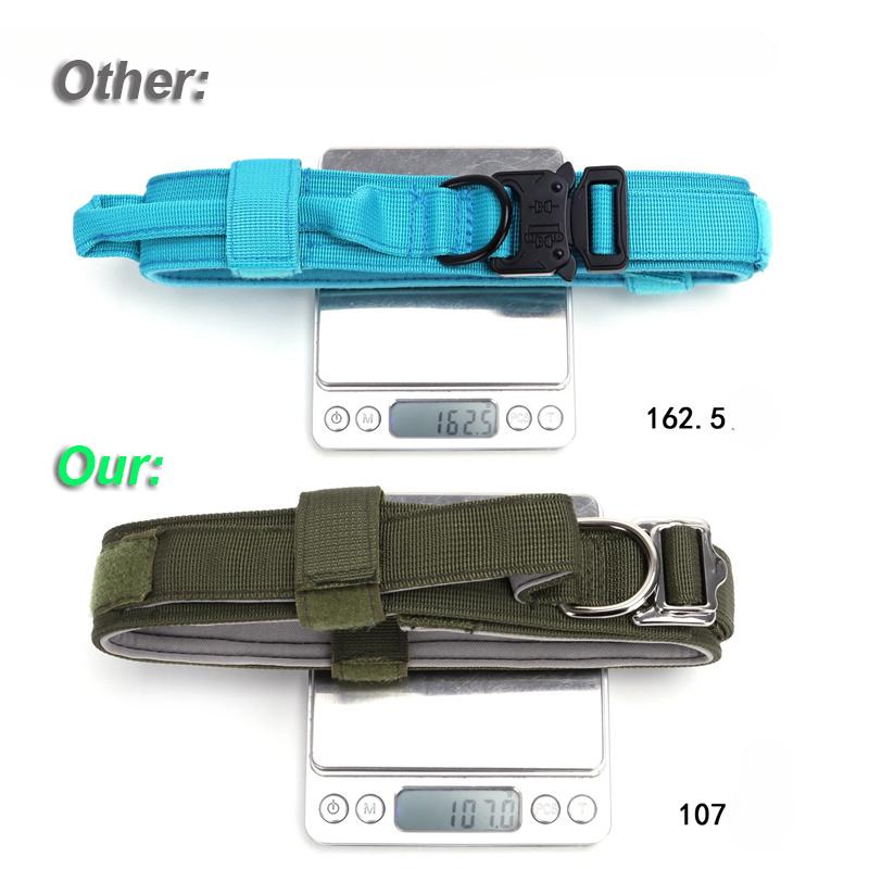 Personalized Name Dog Collar Military Tactical Pet Dog Collar Engraved ID Reflective Custom Collar for Medium Large Dogs Stuff