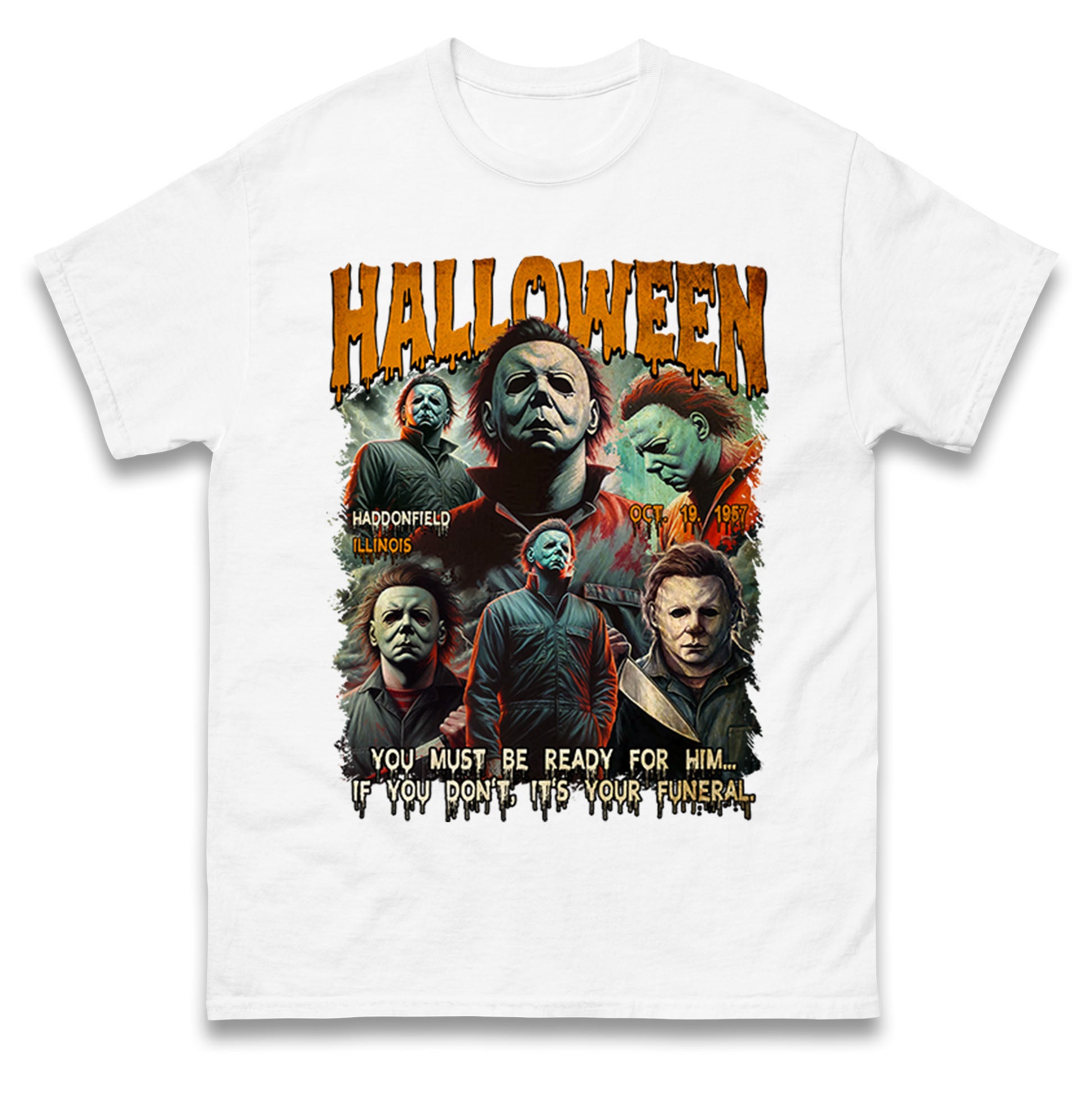 Michael Myers Scary Halloween Bootleg Mens T Shirt Womens Tops Tees L
