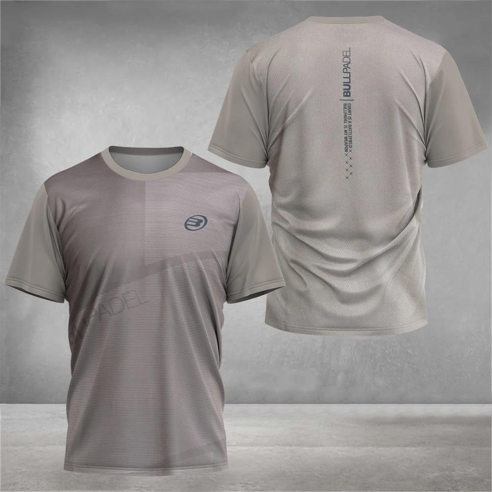 Padel Element Print Quick-drying Short Sleeve Men's Tennis Breathable Wear Men's Ultra-thin Fitness T-shirt Casual Top