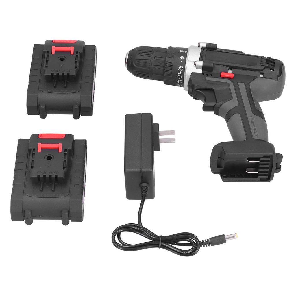 42V Cordless Electric Drill 2?Variable Speed Portable Zinc Alloy Screwdriver 350/1400rpm