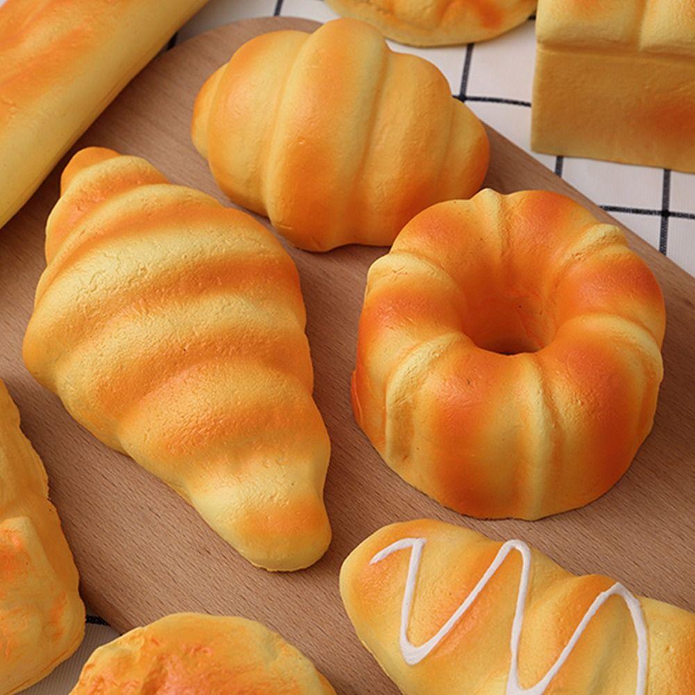 Toast Model Stress Relief Toy Yellow Squeeze Toys Creative Pinch Le  Kids