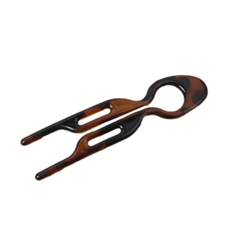 Stilvolle Haarforke Große Französische Harzhaarspange für Damen Elegante Dutt-Styling Haarnadeln Vintage Frisur-Accessoires