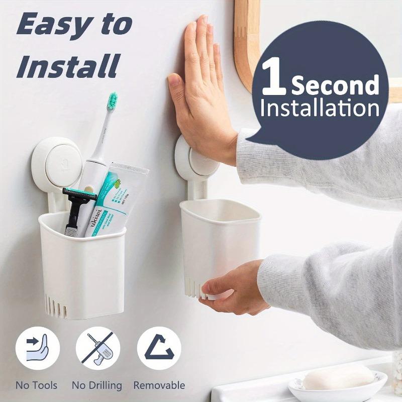 1PC suction cup toothbrush holder, strong toothpaste toothbrush suction cup, self-draining shower razor holder, kitchen cutlery rack