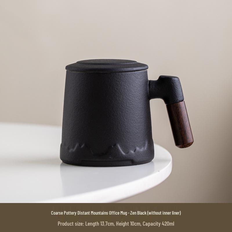 Ceramic Tea & Water Separation Mug with Lid and Filter - Ideal for Office or Personal Use, Perfect As a Business Gift