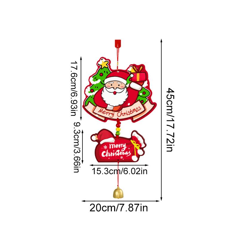 1Pc Bell Festive Decor Paper Pendant Handmade Cartoon Pendant DIY Door Hanging Christmas Wind Chime Christmas