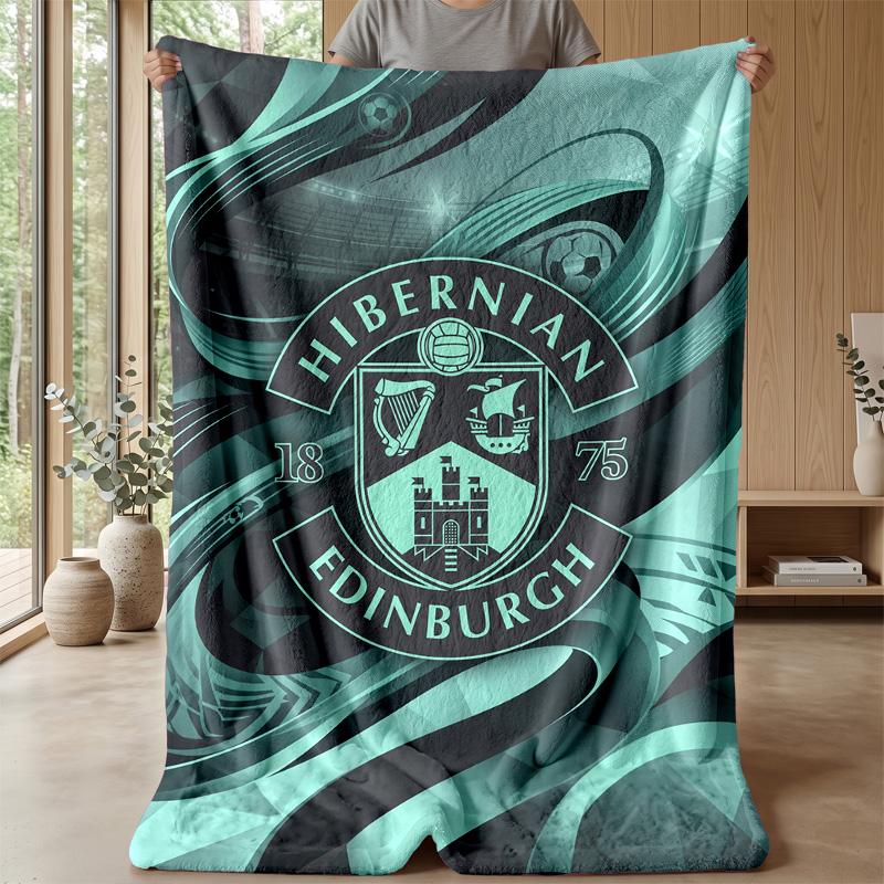 Hibernian FC Soft Flannel Fleece Blanket Lightweight Cozy Warm Throw Blanket For Sofa Bed Home Decor