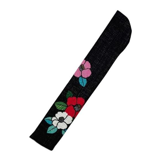 Kanzashi Women s Sensu Fan Bag, Japanese Pattern, Fan Case, For Ladies, Dark Navy, Protects Your Valued Sensu Fan from Scratches and Dirt, For