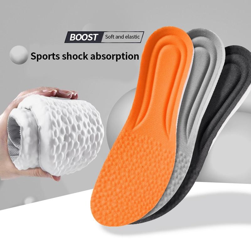 1Pair Sport Insoles for Shoes Memory Foam Sole Cushion Running Shock-Absorbant Breathable Deodorization EVA Orthopedic Soft Pad
