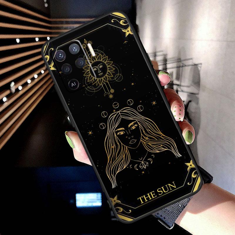 Astrology Tarot Cards Case For OPPO A96 A76 A16 A94 A74 A54 A53 A57 S A15 A52 A72 A93 A5 A9 A31 A17 A77 A78 Coque