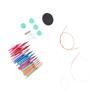 Circular Knitting Needle Set 3 To 8mm Interchangeable Assorted Colors Circular Needle Set with Storage Bag for Craft