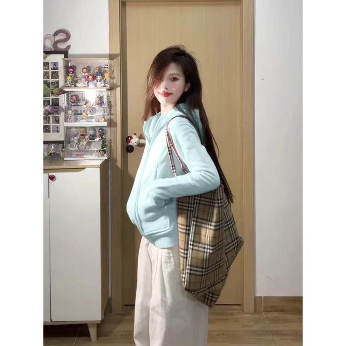 Women s Slim-fit Hooded Sweatshirt Jacket - 2025 Autumn Style, Flattering & Versatile. Now In Stock! Large