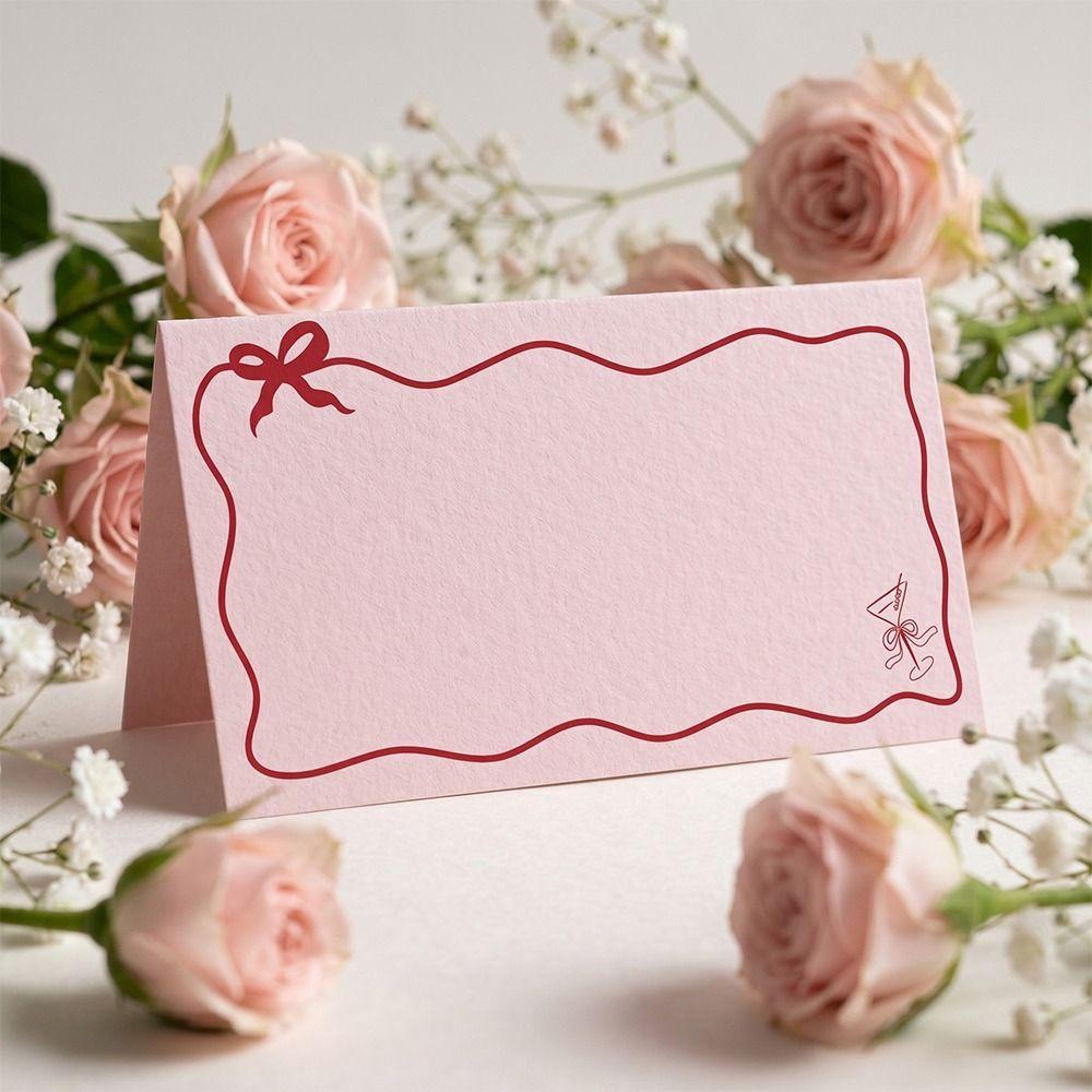 Elegant Wedding Wedding Place Cards Pink Butterfly Design Guest Name Cards Wedding Reception