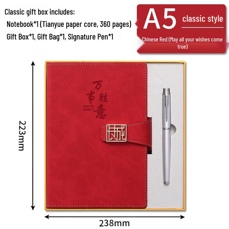 Custom Logo A5 Business Office Notebook Gift Set with 2025 Diary