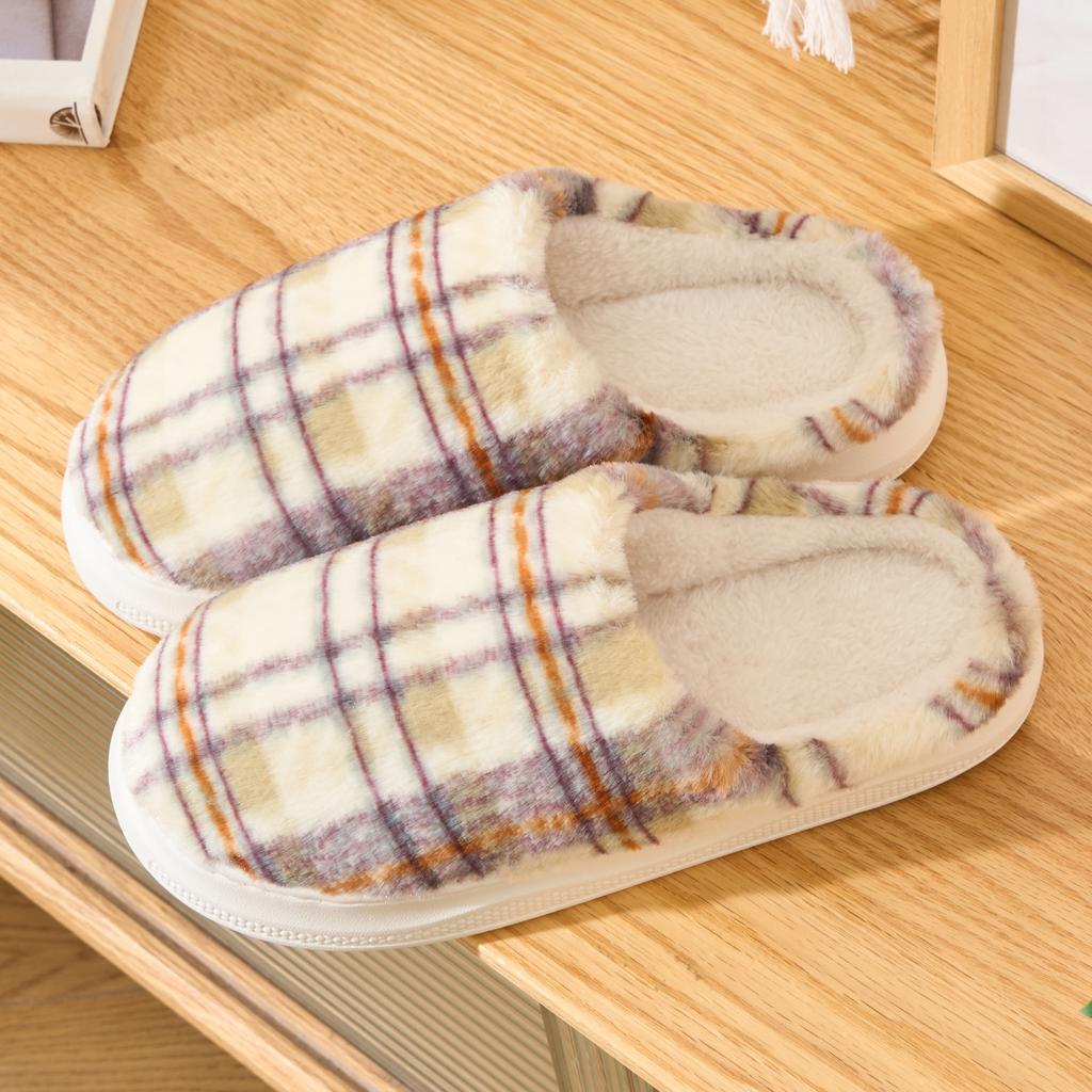 Platform Women Home Slippers Plush Warm Thick Bottom Slides Breathable Soft Non-slip Slippers Indoor Outdoor Men Casual Slippers