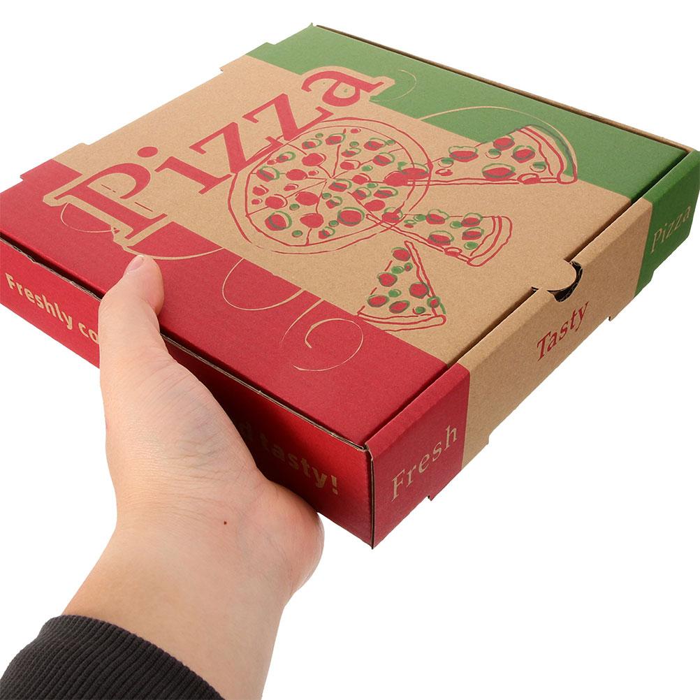 10 Stück Pizza-Aufbewahrungsboxen, 7 Zoll große, faltbare Pizzaschachtel aus Papier für die Lieferung, hält Ihren Kuchen frisch, praktische Aufbewahrungslösung für Pizza