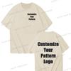 Tops Custom Diy Logo Cotton T-shirt Unisex Fashion Casual Tops Customize Pattern Logo Summer Tops Men Women Street Wear Clothes