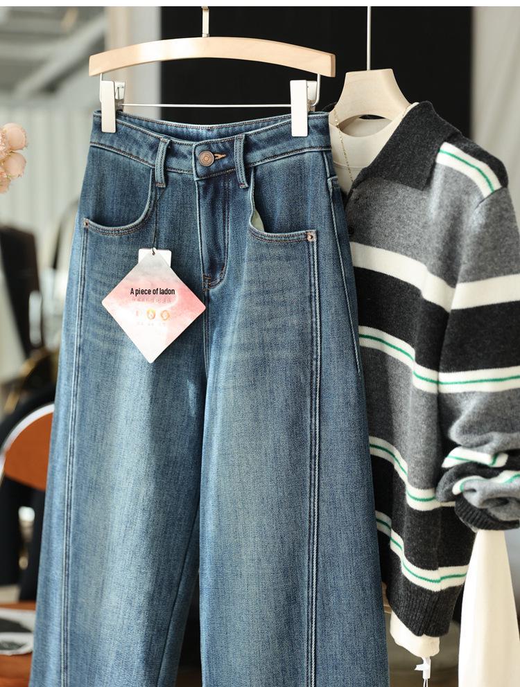 High-Waisted Pear-Shaped Women’s Jeans – Slimming, Fleece-Lined, Soft, and Stretchy Winter Pants XL