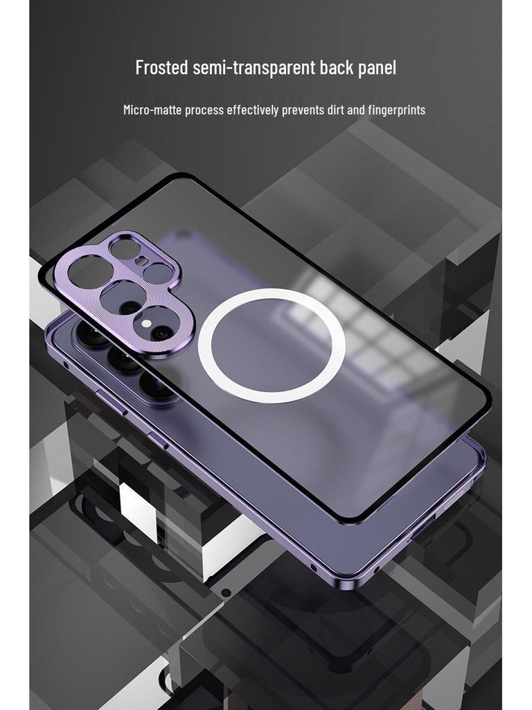 Samsung S26 Ultra Magnetic Buckle Phone Case, S25 Plus Metal Lens, S24 Drop Protection