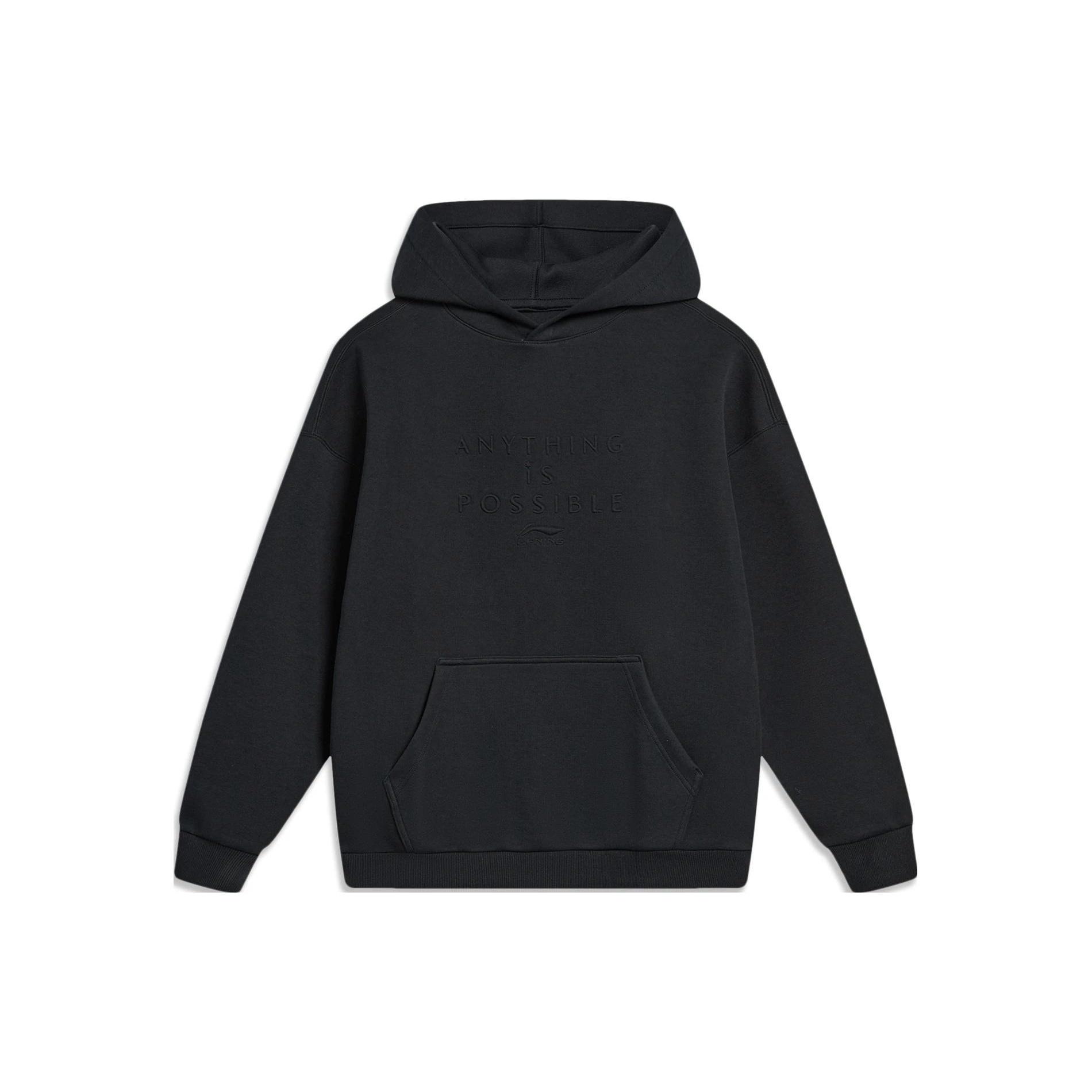 Li-Ning Anything Is Possible Logo Hoodie  Black  Men s AWDT757-3 L