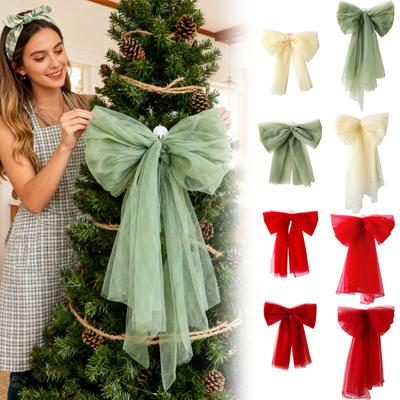 3D Tulle Bow, Christmas Tree Decoration, Shop Window Display Decoration