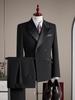 Tashiduo Formal Wear Double-Breasted Tencel Wool Men's Three-Piece Wedding Suit