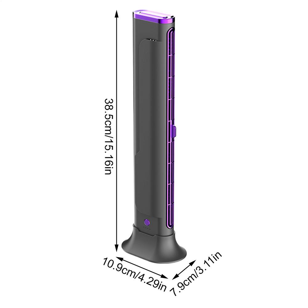 

AC Fan for Bedroom Desk Fan Portable Air Conditioner Portable Rechargeable 3 Speeds Gadgets for Desk Kitchen Hotel Dorm Office фіолетовий