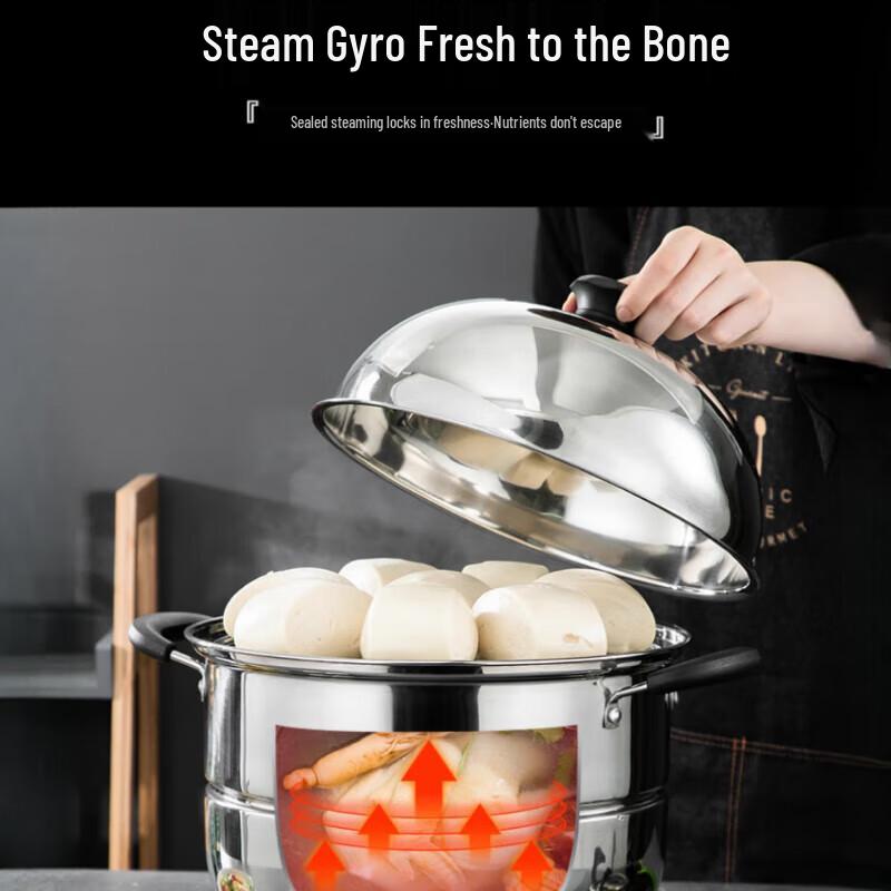 Thickened Stainless Steel Two-Layer Steamer Pot