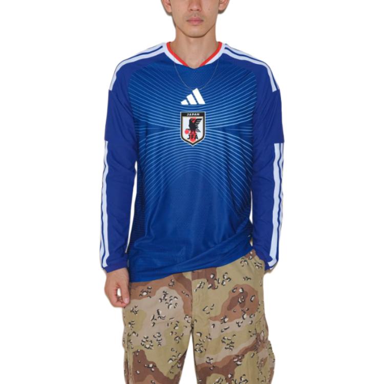 adidas FW25 JFA Japan National Football Team 2026 Home Comfortable Slim Fit Pullover Long Sleeve Jersey Unisex Jersey JZ9681
