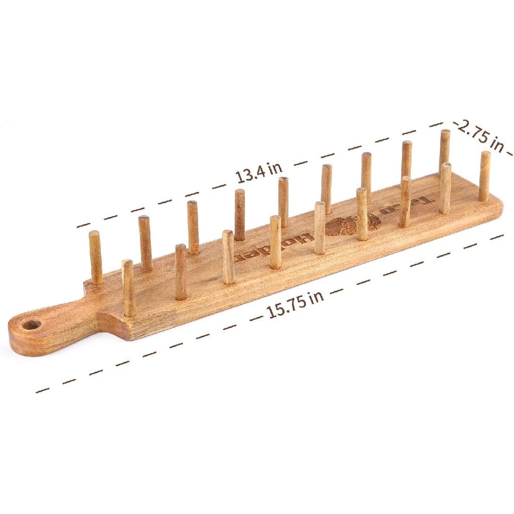 Vintage First Grade Acacia Wood Taco Holder Rack Tray Stand Up Holds 8 Soft or Hard Shell Tacos Also for Tortillas, Burritos