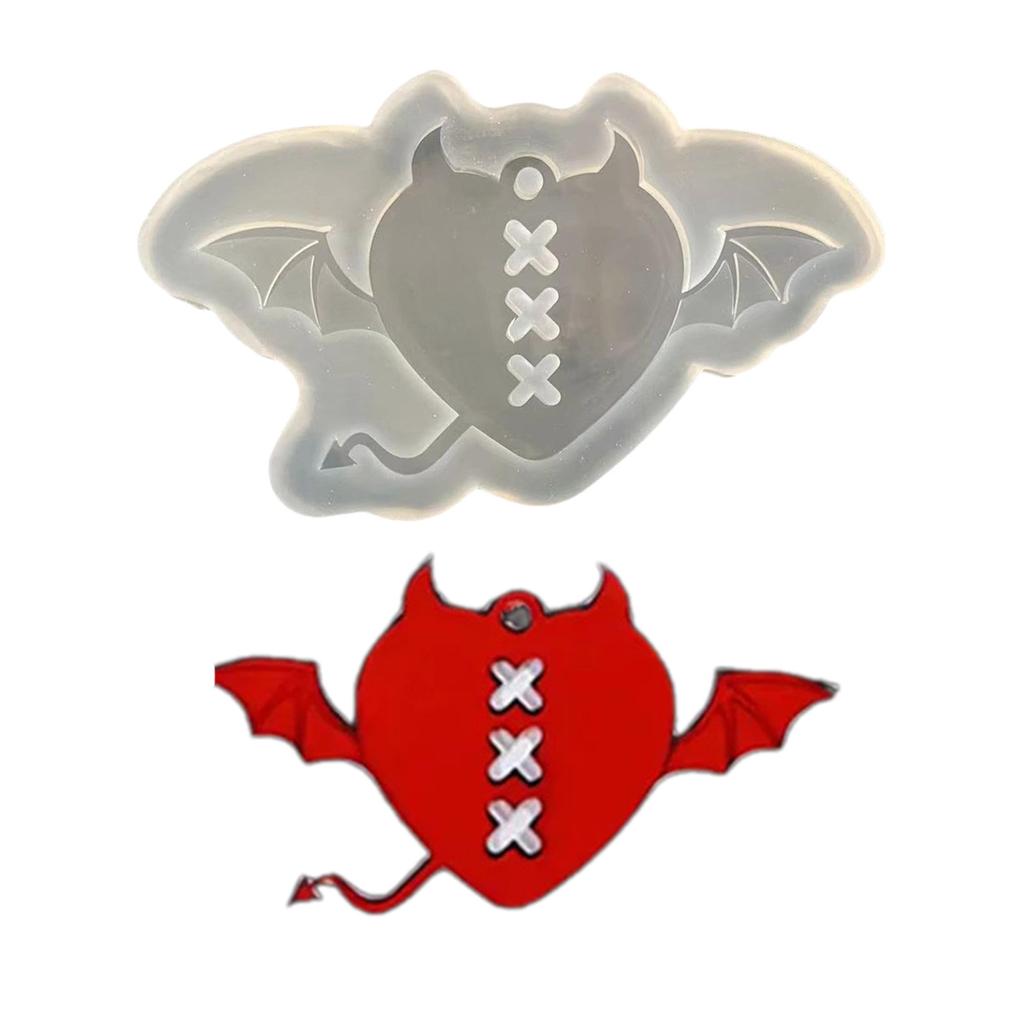 Angel Wing Heart Resin Mold Jewelry Making Keychain Pendant Mold DIY Silicone Mould Epoxy Resin Casting Tool Molds Decor