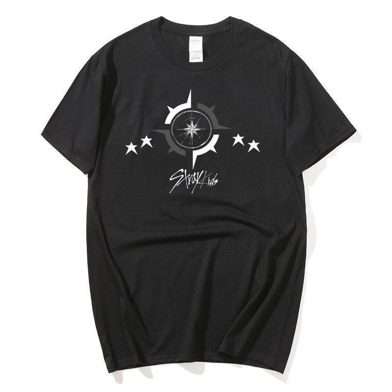 Support Stray Kids Combination Around Harajuku Print Fashion Men S And Women S T-Shirts Tops Short Sleeves S