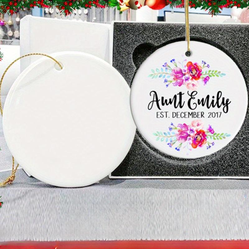 1 Piece, 3-inch, Blank Sublimation Ceramic, Craft Frame, Easter, Wedding, Birthday, Anniversary, Graduation Season, Commercial Advertising, Proposal
