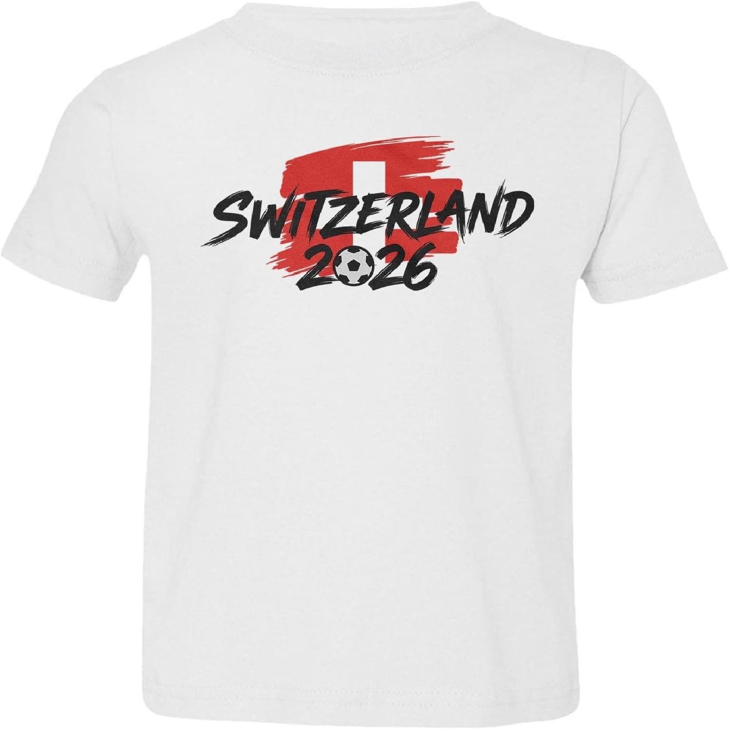 Switzerland Tribute Flag Graphic - 2026 Soccer Fans Toddler T-Shirt S
