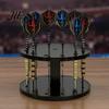 Steel Tip Dart Organizer Acrylic Holder Stand, 12 Slots Storage Holder, Round Compact Desktop Box Tabletop Display Rack, Space Saving Rack for