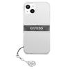 Guess Guhcp13Skb4Ggr Iphone 13 Mini 5.4 Transparent Hardcase 4G Grey Strap Charm