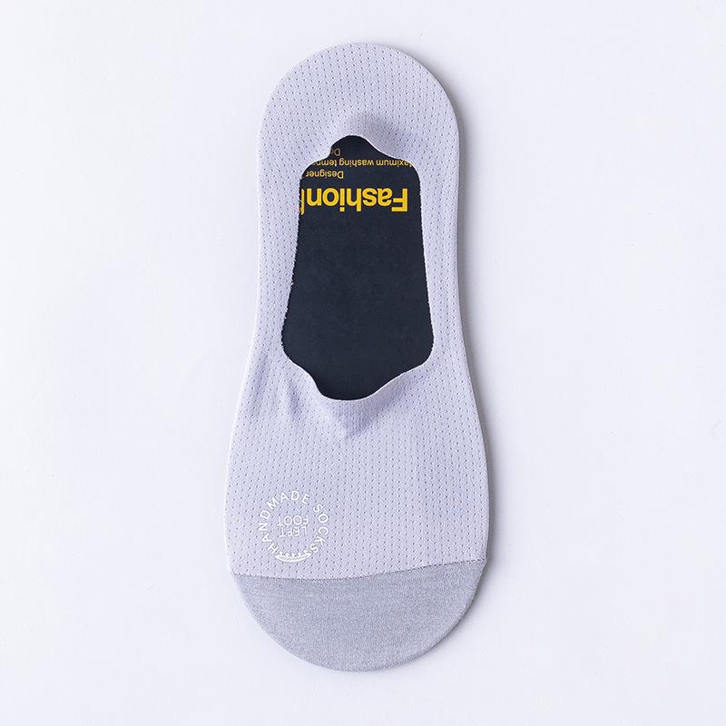 Men s Breathable Non-Slip Boat Socks - Summer Thin Mesh, Pure Cotton, Low-Cut Invisible Design Simple Packaging