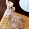 Floral Lace Sleeveless Cotton Dress for Sphynx Summer Pink Suspended  Skirt For Female Cats Soft Coat for Devon Rex in Spring