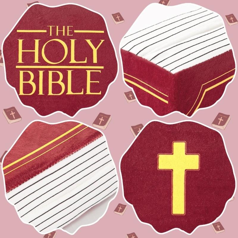 Cute Bible Plushes Pillow Soft Religious Keepsakes Portability Comfortable Cushions For Travel Home Church Decorations