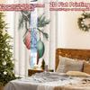 2pcs, 2D FLAT PRINTING Curtains (Without Rod) Festive Ornaments Holiday printed curtains Prints Light Filtering Curtains