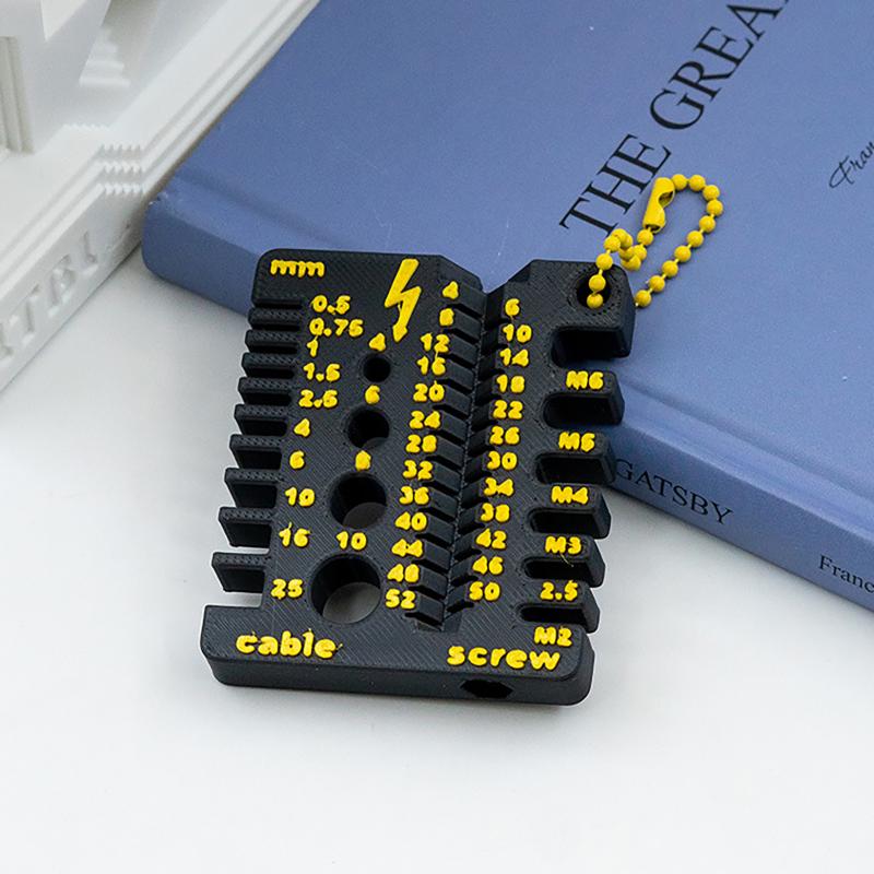 Portable Nut And Drill Bit Thread Checker 3D Printed Wire Screw Measuring Tool Screw Drill Bit Gauge For Nuts Bolts Threads