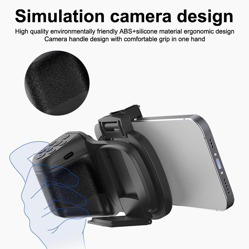 Phone Camera Grip Handle Holder With Light Wireless Smartphone Handle With Shutter Phone Filming Selfie Video Vlog Accessories