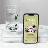 Cute China Panda Glass Creative Tea Bottle Single Transparent Coffee Cup Juice Panda Breakfast Milk Cup Glassware for Drinking