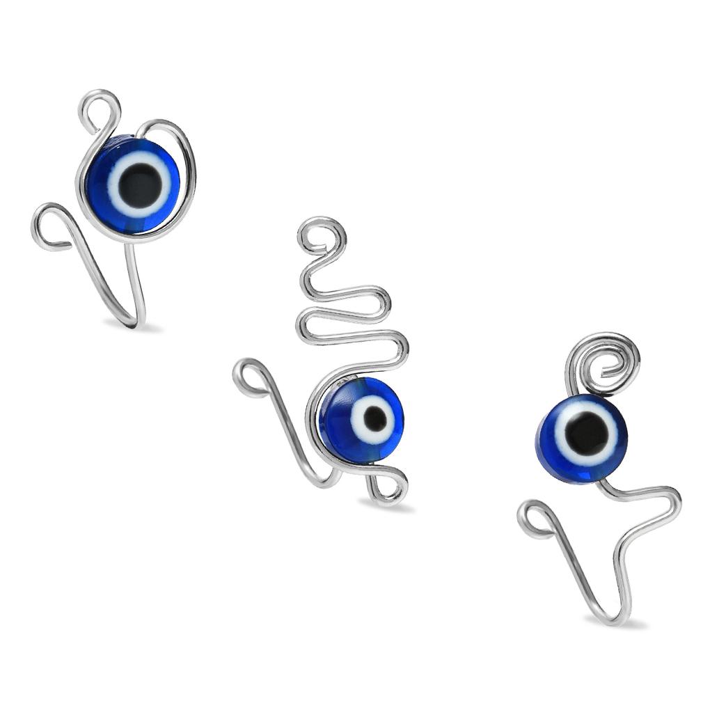 3Pcs Eye Nose Cuff Wear-resistant Fake Nose Rings Non-Piercing Clip for Men