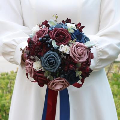 Bouquet de mariée Bouquets de mariage en cascade pour la mariée Bouquets de mariée pour mariage Bouquets de fleurs artificielles