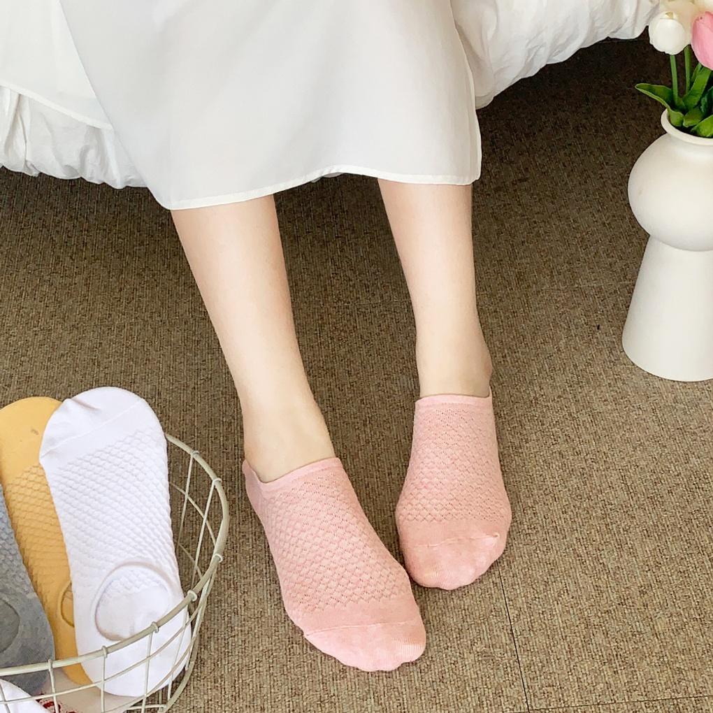 Women's Non-Slip Honeycomb Mesh Cool Socks/Fake Socks (6 Pairs)