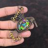 Fiesta Kingman Turquoise Pendant Copper Wire Wrapped Gemstone Pendant Multi Copper Turquoise Pendant Copper Wire Wrap Jewelry Bird Pendants