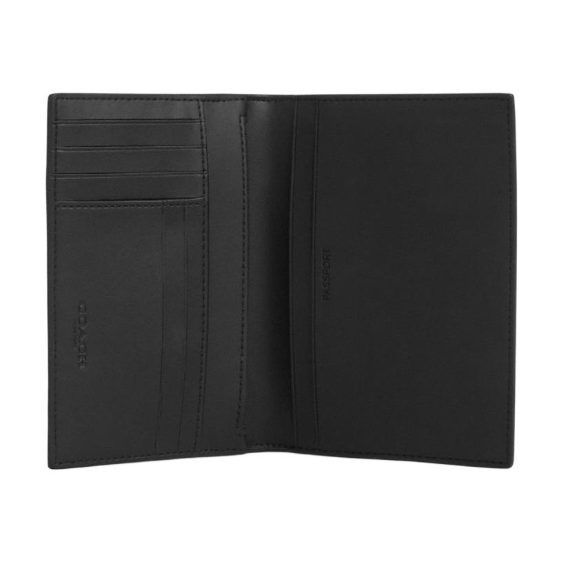 New COACH Iconic Canvas Card Holder Unisex Charcoal CY902-QBA5F