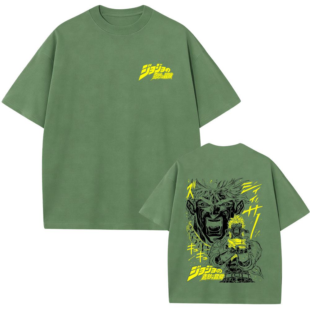 Hot Anime Jojo Bizarre Adventure Joseph Joestar Caesar Anthonio Zeppeli Graphic Tshirt Unisex Fashion Cartoon Short Sleeve T Shirt